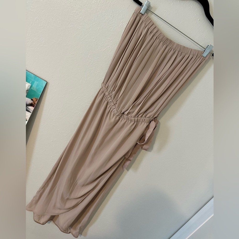 Ark&co cream strapless dress with cinched waist​​​ - Picture 5 of 8